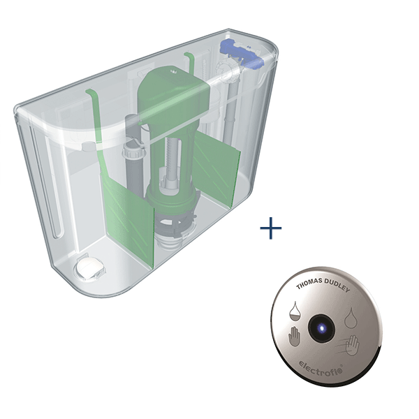 Thomas Dudley Electroflo, Concealed Dual Flush Sensor Cistern, The Sanitaryware Company
