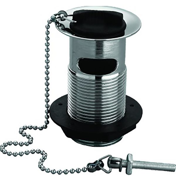 SanCeram 1 1/4" Plug and chain waste, slotted tail