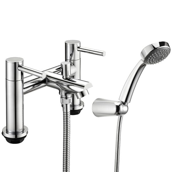 Deva Insignia Deck Mounted Bath Filler Tap with Shower – Lever Mixer Taps