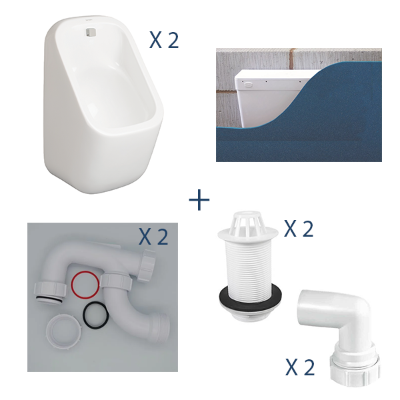 Marden Urinal Two Bowl Pack