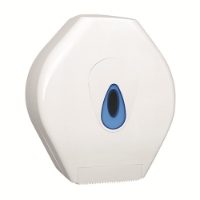 Plastic lockable mini jumbo toilet roll holder
