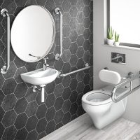 SanCeram Wall Hung Doc M WC Pack LH - Stainless Steel
