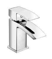 Swoop lever basin tap. Stylish monobloc mixer tap with luxury lever tilt