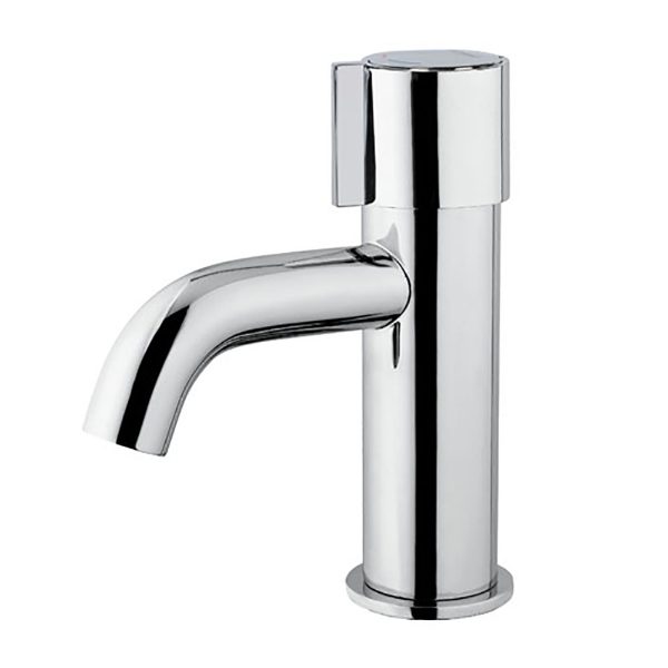 SanCeram basin mounted self closing mixer tap. DDA compliant basin tap for use in disabled toilet