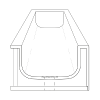 T4S Slim Flat Bottom Thermoformed Solid Surface Wash Trough without Tap Deck - The Sanitaryware Company  