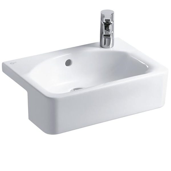 Ideal Standard semi-recessed basin 500mm - Ideal Standard Concept Space Cube semi recessed bathroom sink RHTH