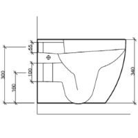SanCeram Marden Wall Hung Toilet Pan - MDWC101
