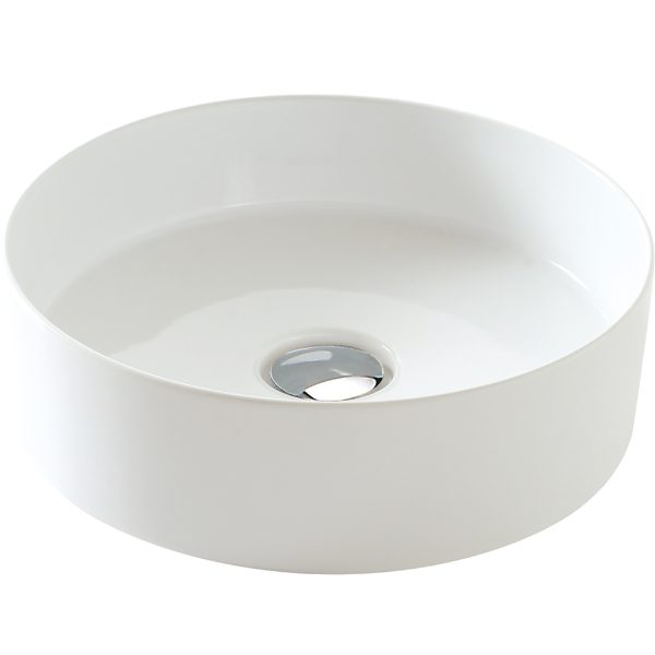 SanCeram Hartley vessel sink – round sit on basin for modern bathrooms