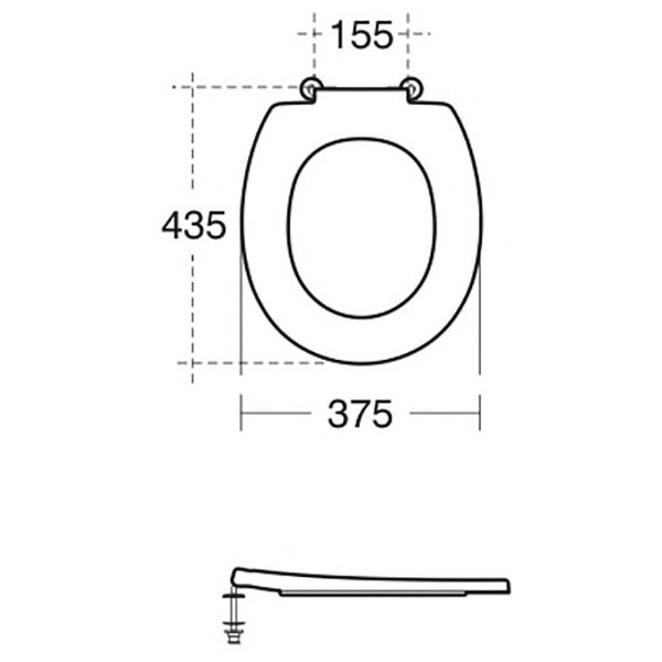 Armitage Shanks Contour 21 toilet seat in Grey - S4066LJ