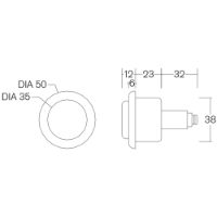 Dudley Miniflo concealed cistern – Technical Drawing