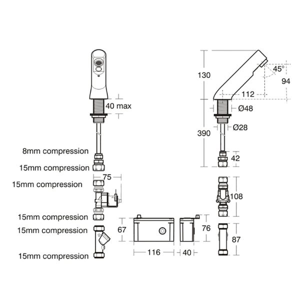 Armitage Shanks Sensorflow 21 compact sendor tap