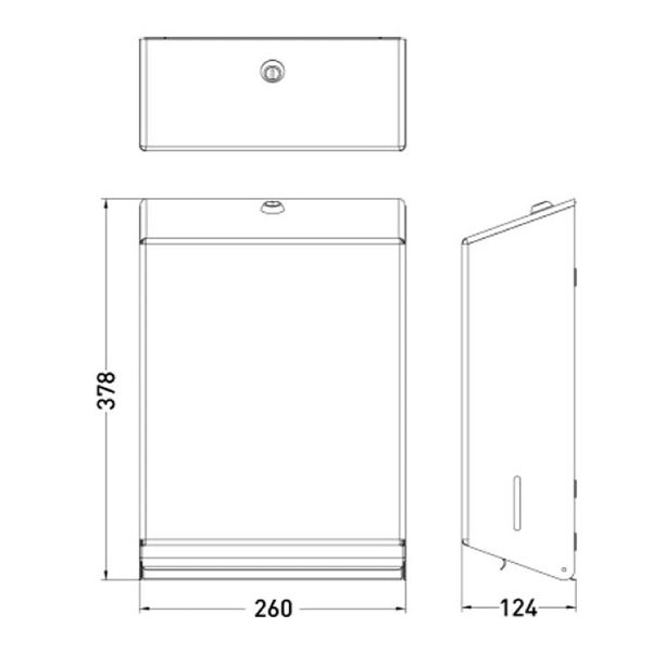 Metal lockable paper towel dispenser - White