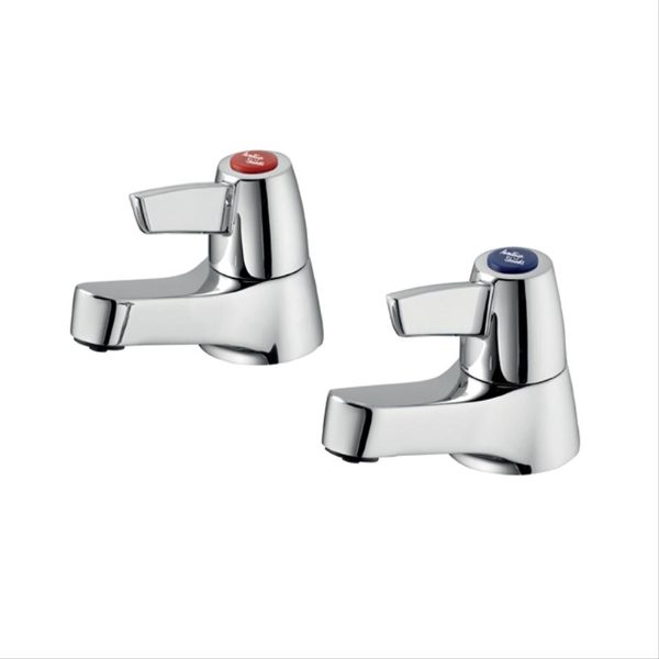 Armitage Shanks Sandringham 21 pair lever basin pillar taps – Doc M approved for disabled toilet use