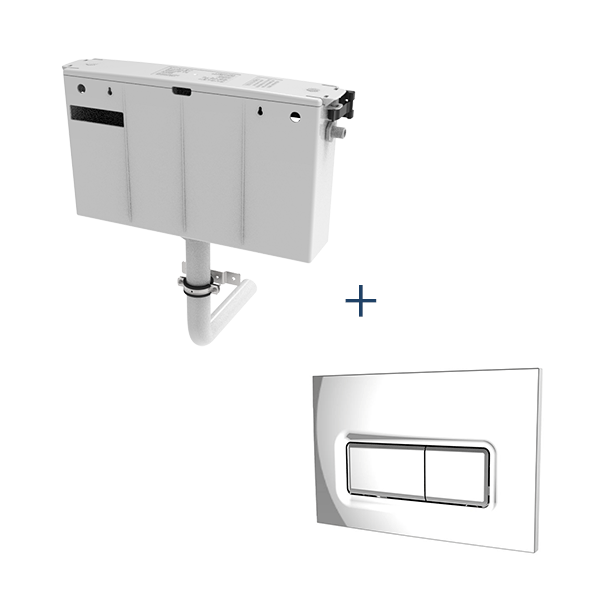 OSMO T1 Concealed Cistern & Reef Flush Plate Bundle