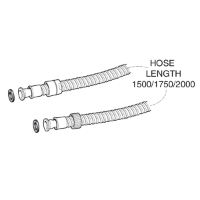 Standard 2m Shower Hose HOS20CPS03 Technical Drawing