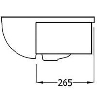 SanCeram Marden 520 semi-recessed vaity basin with two tap holes