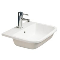 SanCeram Shenley 500 modern inset countertop basin – ideal for residential or commercial bathrooms