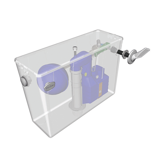 Tyde Concealed Dual Flush Cistern with Lever -The Sanitaryware Company