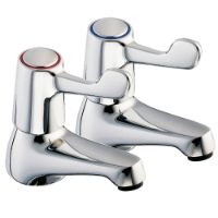 Pair of Short Lever Taps – Doc M approved Basin Taps for Healthcare Sanitaryware