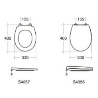 Armitage Shanks Contour 21 Toilet Seat For 305mm High School Toilet Pan
