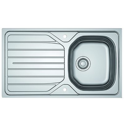 Sirius Reversible Inset Sink – Stainless Steel Kitchen Sink – 1 Tap Hole for Mixer Tap