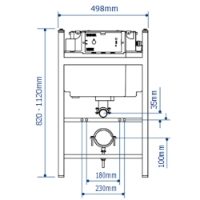 The Sanitaryware Company – Thomas Dudley flush button – Square Dudley dual flush button – Technical Drawing