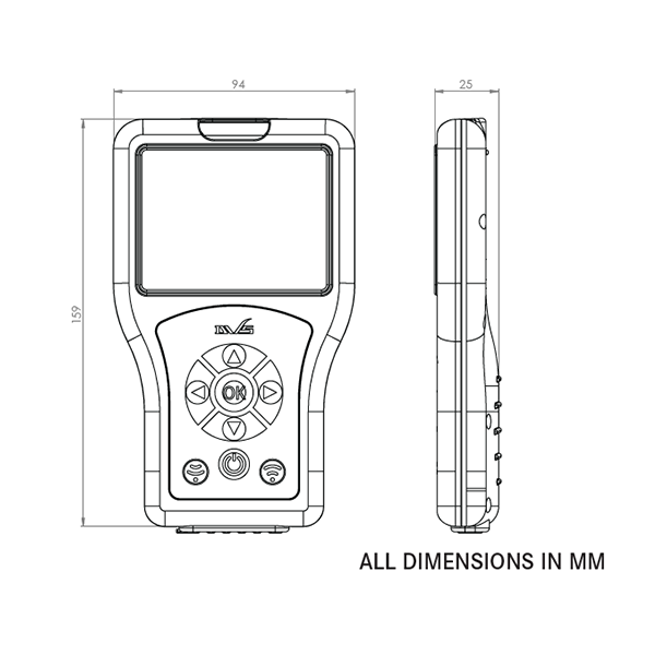 Hand Held Programmer with USB Interface AC01001 Technical Drawing