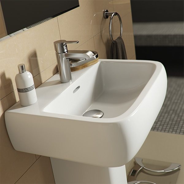 Marden 525 wall mounted central tap hole basin