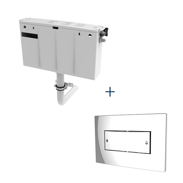OSMO T1 Concealed Cistern & Coral Flush Plate Bundle
