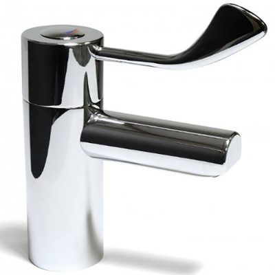 SanCeram thermostatic Sequential TMV3 mixer tap – long lever basin tap - Healthcare Sanitaryware