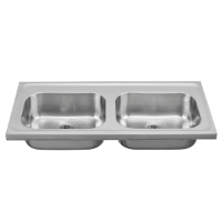 Hospital Sink Double Bowl – Healthcare Sanitaryware – Stainless Steel