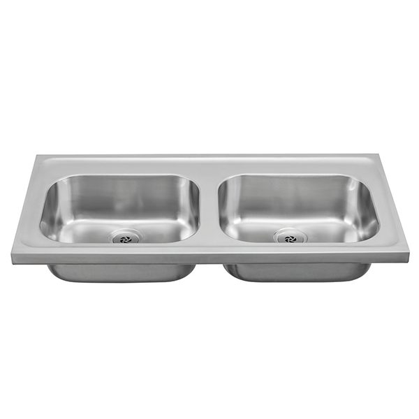 Hospital Sink Double Bowl – Healthcare Sanitaryware – Stainless Steel