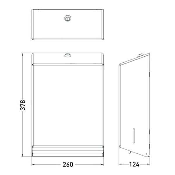 Metal lockable paper towel dispenser - Stainless Steel