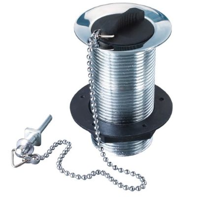 SanCeram 1 1/4" Plug and chain waste, unslotted tail