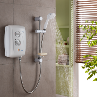 Triton Electric Shower T80Z featuring Triton T80Z shower head with 5 spray pattern  