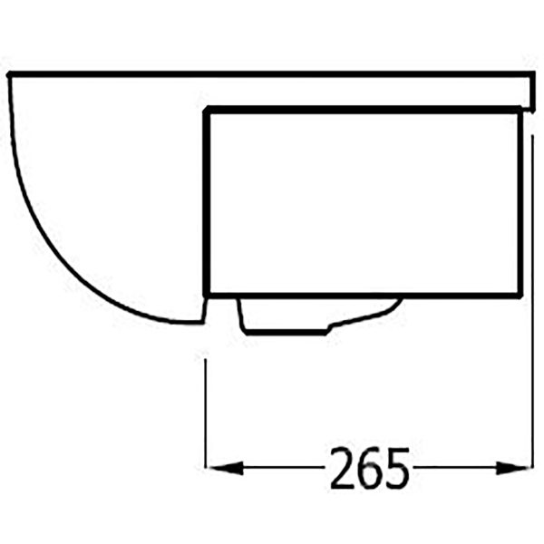 SanCeram Marden 520 semi-recessed vanity basin with two tap holes