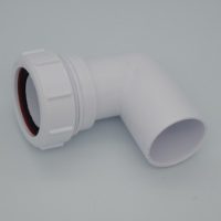 1 ½” plastic elbow for use with concealed trap urinal bowls.